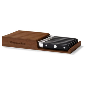 Steakové nože, dřevěný úložný box, 6ks KitchenAid (dřevo)