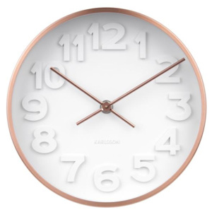 Nástěnné hodiny Stout 22 cm Karlsson (Barva - bílá, měděná)