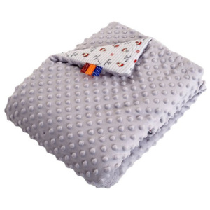 Mikroflanelová deka pro děti Minki Grey 75x100