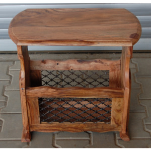 Odkládací stolek z indického masivu palisandr, Barva 1. Walnut