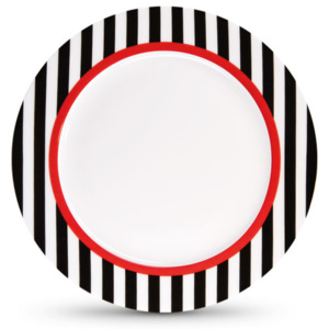Talíř Black Stripes 21cm REMEMBER (barevný vzor pruhovaný)