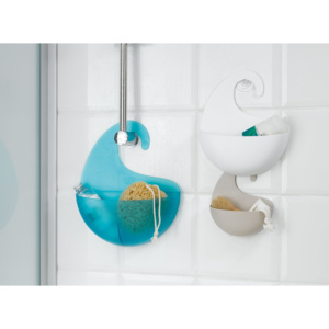 SURF XL koupelnový držák, box na sprchoý gel, šampon a kde co KOZIOL (Barva transp. tyrkysová)