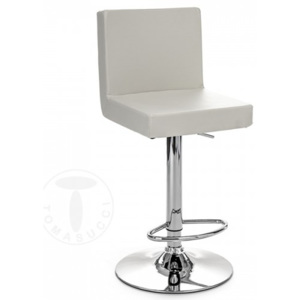 Barová židle CONFORT WHITE TOMASUCCI (barva - bílá syntetická kůže )