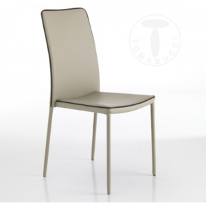 Židle KABLE TORTORA TOMASUCCI (barva - šedohnědá syntetická kůže)
