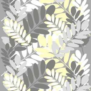 Tapeta acacia leaves - grey