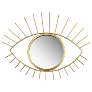 Zrcadlo ve zlaté barvě ve tvaru oka Sass & Belle, 24 x 29,5 cm