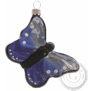 Skleněný motýl modrý