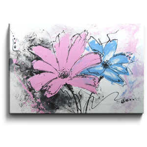 Abstrakce ručně malovaný obraz květiny M090