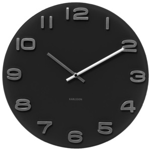 Nástěnné kulaté hodiny Vintage 35 cm Karlsson (Barva - černá)
