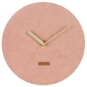 Nástěnné hodiny Corduroy 25 cm Karlsson (Barva - růžová)