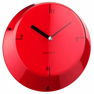Designové Italské nástěnné hodiny Galmour BUGATTI (barva-Transp červená)