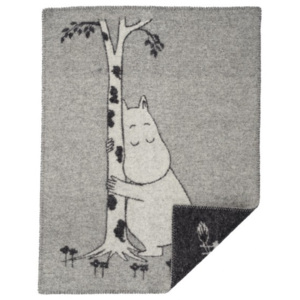 Vlněná dětská deka Moomin Tree Hug, Šedá