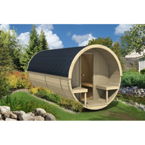 Barelová sauna 400, s elektrickými kamny 