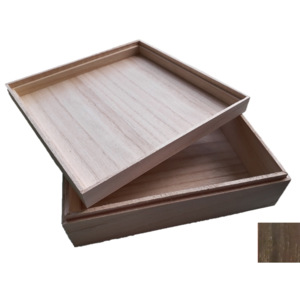 Isilandon Scents & Beauty Dřevěná krabička coffee brown 19,5 x 6 cm