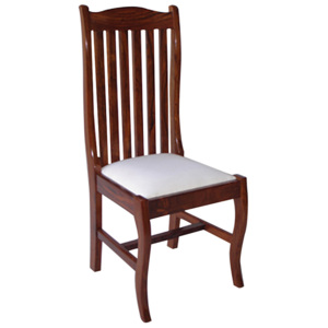 Židle s polstrovaným sedákem z indického masivu palisandr, Only stain