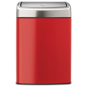 Brabantia Odpadkový koš 10 l Touch Bin® čtvercový - zářivě červená