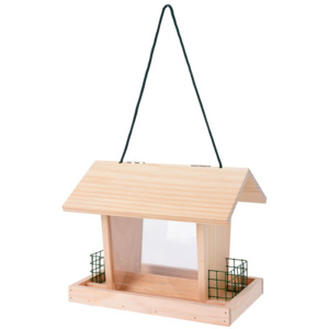 Krmítko pro ptáky - dřevěný domek