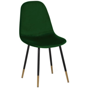 Jídelní židle Gamma, samet, tmavě zelená