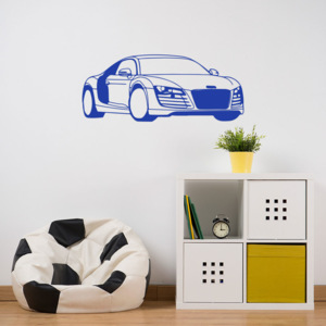 GLIX Audi - samolepka na zeď Královská modrá 75 x 30 cm