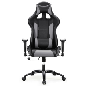 Herní židle k PC Sracer S6 s područkami nosnost 130 kg černá-šedá