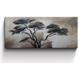Ručně malovaný obraz panorama strom M163