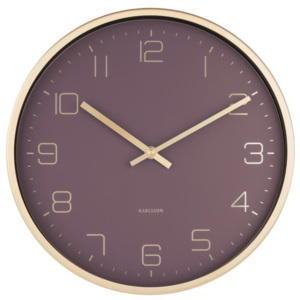 Nástěnné hodiny Gold Elegance 30 cm Karlsson (Barva - fialová)