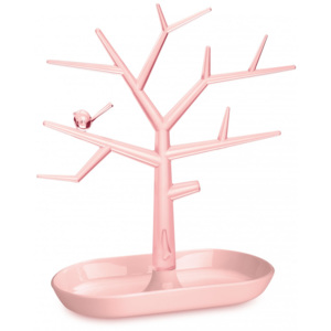 Stojan, držák na šperky, náušnice, korále, klíče, drobnosti PI:P M strom, KOZIOL (Barva transp.růžový strom, růžová miska)