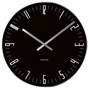 Stolní i nástěnné kulaté hodiny Slim Index 17 cm Karlsson (Barva - černá)