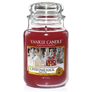 Yankee Candle červená svíčka Christmas Magic Classic velký