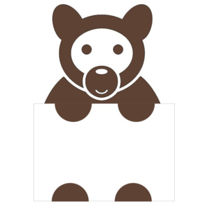Medvídek - samolepka k rámečku na fotky