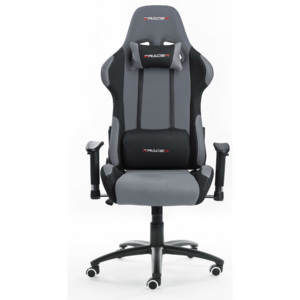Herní židle k PC Eracer F01 s područkami nosnost 130 kg šedá-černá