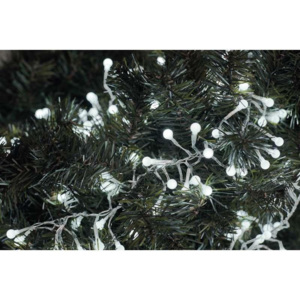 LED vánoční řetěz – ježek, 2,4m, venkovní, studená bílá,čas