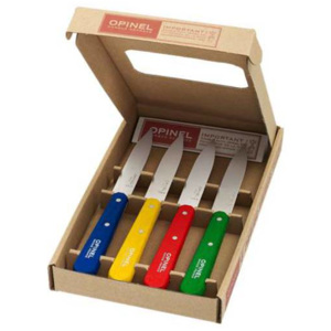 Essential set classic colours, sada nožů Opinel (barva-přírodní dřevo)