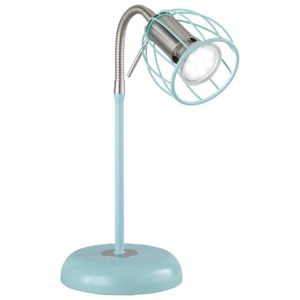 Stolní lampa Evian Carbun TRIO (barva- světle tyrkysová, kov, plast)