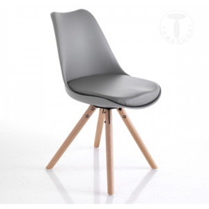 Židle KIKI WOOD - GREY TOMASUCCI (barva - šedá mat polypropylen)