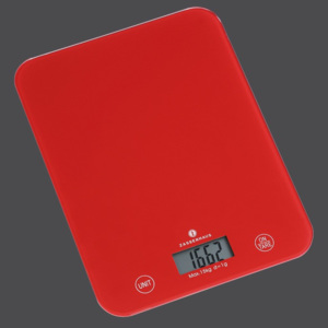 Zassenhaus Digitální kuchyňská váha červená BALANCE XL - kapacita 15 kg
