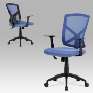 Artium Kancelářská židle, modrá MESH+síťovina, plastový kříž, houpací mechanismus - KA-H102 BLUE