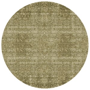 Bavlněný zelený kulatý koberec Washed, Vemzu