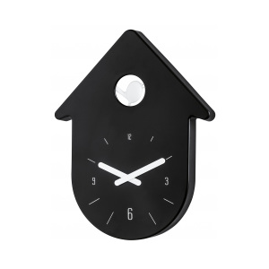 TOC-TOC nástěnné hodiny KOZIOL (Barva černá/bílé ručičky)