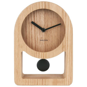 KARLSSON Stolní dřevěné hodiny Lena Pendulum Wood, Vemzu