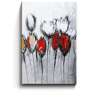 Abstrakce ručně malovaný obraz tulipány M145