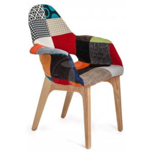 Křesl/židle KALEIDOS-B TOMASUCCI (barva - barevné, patchwork styl, nohy z dřeva z dubu)