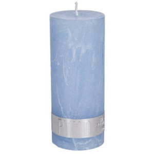 Modrá rustikální svíčka PTMD 12x5cm