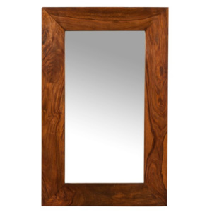 Zrcadlo Gani 60x90 z indického masivu palisandr, Ořech