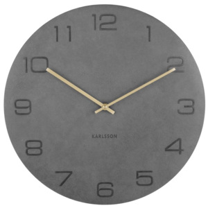 Nástěnné hodiny Vigorous 40 cm Karlsson (Barva - šedá)