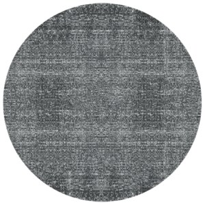 Bavlněný černý kulatý koberec Washed, Vemzu