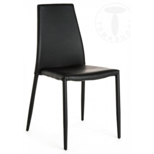 Židle LION BLACK TOMASUCCI (barva -černá syntetická kůže)