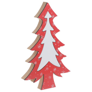 Vánoční dřevěná dekorace ve tvaru stromku InArt Rose