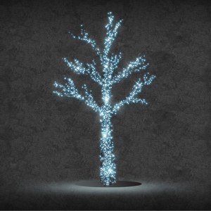 DecoLED LED světelný strom - 213 cm, 1600 ledově bílých diod