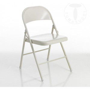 Židle skládací SEKKA WHITE TOMASUCCI (barva - bílá kovová)